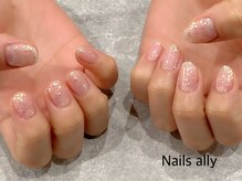 ネイルズアリー 立川店(Nails ally)/クリア×透明感×キラキラ×夏