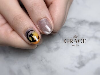 グレース ネイルズ(GRACE nails)/黒猫ハロウィン