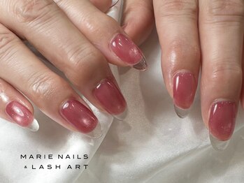 マリー ネイルズアンドラッシュアート モザイクモール港北店(MARIE NAILS & LASH ART)/定額￥13,750 フレンチ 0220b