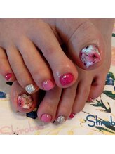 トータルサロン 白べぇーっ プラス/大人フラワー☆フットネイル☆