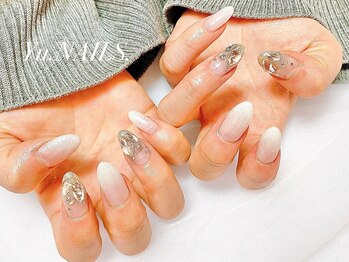 ユーネイルズ 恵比寿(Yu.NAILS.)/クリスマス◎白グラデーション