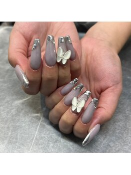 ラウンジ渋谷 本店(RounGe SHIBUYA)/【スカルプ】ガラスフレンチ