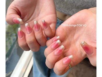プルースラウンジ トウキョウ(Plus Lounge TOKYO)/チーク×ラメグラデーション♪