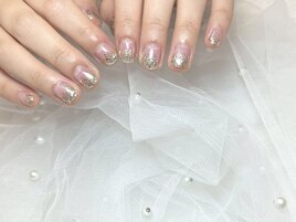 ラメグラデーション　透明感