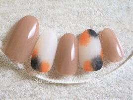 三毛猫風ラテカラーネイル