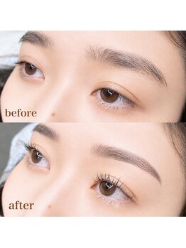 クララ 明野店(CLARA)の写真/目元から上品にチェンジ！ハリウッドブロウリフトとまつげパーマのセットで理想の印象へ♪