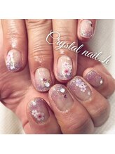 クリスタルネイル ゆめタウン博多店(CRYSTAL NAIL)/パープルラメグラデーション