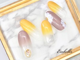 (673)マーガレット風ネイル