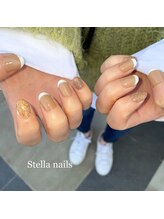 ステラネイルズ(Stella nails)/フラッシュ×フレンチ