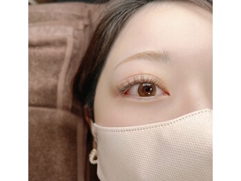 スカイフラワー アイ ネイル(sky flower)/リーフ+ダークモカ