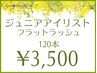 ジュニアアイリスト担当お得クーポン☆フラットラッシュ120本¥3,500指名不可