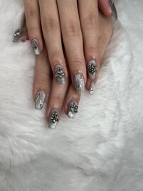クロム風ネイル◎
