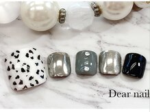 ディア ネイル(Dear nail)/フットモノトーンヒョウ柄