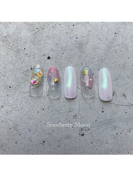 サロンストロベリームーン(Salon Strawberry Moon)/定額ビジューネイル☆¥8980