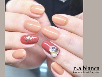 エヌエーブランカ 東白楽店(n.a.blanca)/秋色ネイル