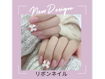 エクシア(ecxia)/リボンネイル ピンク