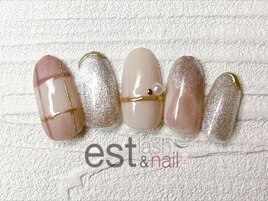 マグネットチェックネイル