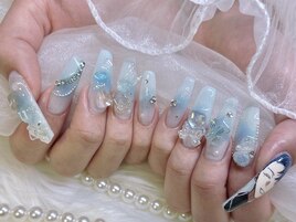 水色ネイル