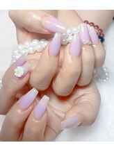 ビーユー 大宮(B U)/春っぽい紫のチークネイル