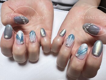 初回オフ無料持ち込み夏ネイル