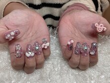 レアネイル 新宿(le'a nail)/ピンクフラッシュネイル