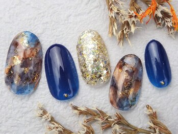 ネイルズガッシュ 大森駅前店(NAILs GUSH)/*インディゴ・マーブル*