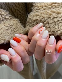 おしゃれ紅白ネイル