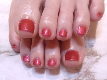 ワンカラーフットネイル