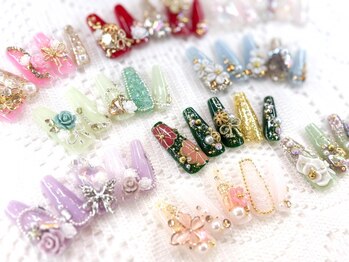 ネイルコレクション ピンク(Nail Collection Pink)の写真/成人式や冬のイベント~推し活まで★華やかアートはお任せ下さい♪キャラ:概念等もお気軽にご相談下さい♪