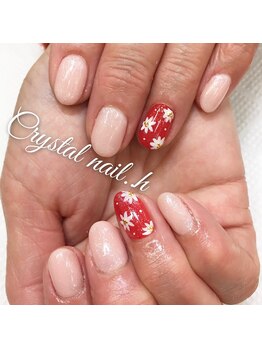 クリスタルネイル ゆめタウン博多店(CRYSTAL NAIL)/フラワーアートネイル