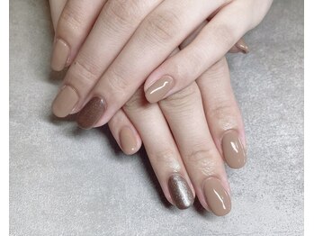 シンプル秋ワンカラーネイル