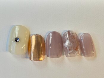 アイネイルズ 梅田店(I nails)/もやもやピンクニュアンス