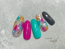タイダイネイル/派手ネイル