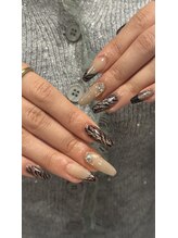 アース 新瑞橋店(HAIR & MAKE EARTH)/ゼブラネイル