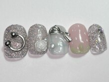 ネイルメゾン 渋谷店(NAIL MAISON)/苺フラッシュピアスリボン￥9000