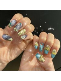 ちぐはぐマグネットネイル