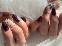サンカリネイル バイ ヴァラ イオンモール新居浜店(sankari nail by VALLA)/韓国発VALLANAILツイードネイル