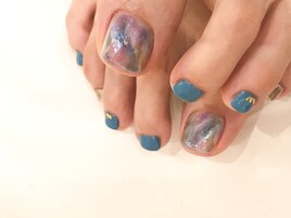 大人なニュアンスフットネイル