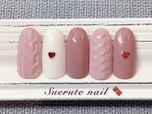 スエルテ ネイルサロン 北千住店/ルビーチョコニットネイル ¥8000