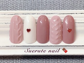 スエルテ ネイルサロン 北千住店/ルビーチョコニットネイル ¥8000