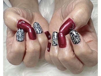 ジェー エス シー ネイル(J.S.C.nail)/サンプルデザイン/ツイード