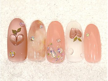 リノ ネイル(Rino nail)/9月の新作　もも　709b3