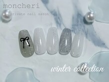 モンシェリ(Moncheri)/white×silver×リボン