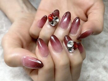 オーブネイル(Orb nail)/ボルドー　Vcut