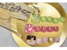 ラメ×フラワー×金箔