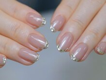 幻之花ネイル/大人上品☆ガラスフレンチ