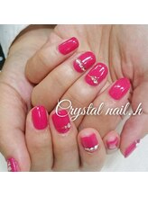クリスタルネイル ゆめタウン博多店(CRYSTAL NAIL)/ピンクワンカラーネイル