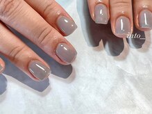 ネイルサロン イントゥ(into_)/ワンカラー　グレー　シンプル