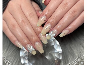 トゥーインワン 高崎緑町店(2in1)/リボン×ハートホロネイル★