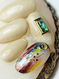 シンプルなニュアンスネイル